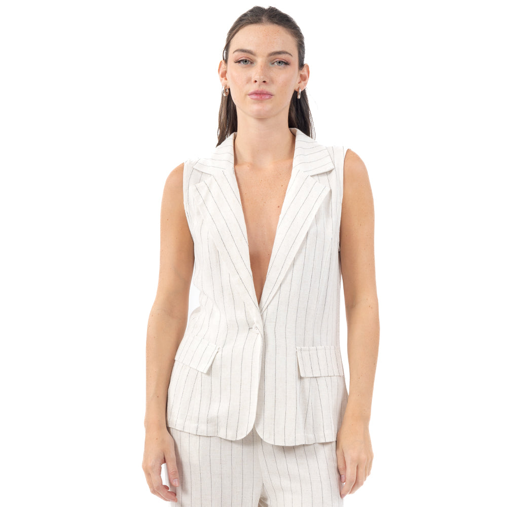 Combinar Chaleco Sastre Outfit Chaleco Blanco Mujer Outfit Chaleco