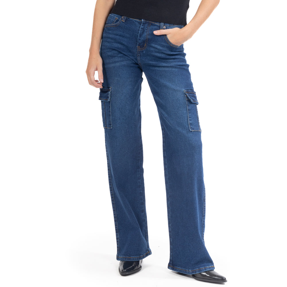 JEANS DENIM LADY CARGO – Quarry - Main Image