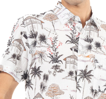 CAMISA PRIMAVERAL LONG FIT CON ESTAMPADO