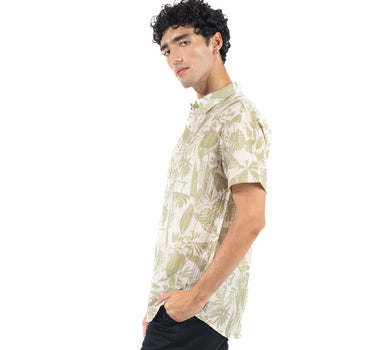 CAMISA PRIMAVERAL LONG FIT CON ESTAMPADO
