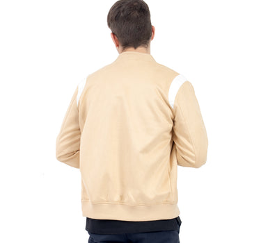 CHAMARRA PARA HOMBRE BOMBER DE GAMUZA CON DETALLES PU QUARRY