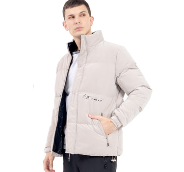CHAMARRA PARA HOMBRE OUTDOOR CAPITONADA BOLSAS CON APLICACIÓN QUARRY