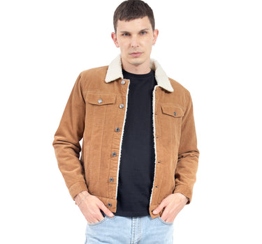 CHAMARRA PARA HOMBRE DE PANA FORRRO BORREGA INTERNA QUARRY