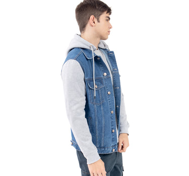 CHAMARRA PARA HOMBRE DENIM CON MANGAS SUDADERA QUARRY