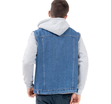 CHAMARRA PARA HOMBRE DENIM CON MANGAS SUDADERA QUARRY