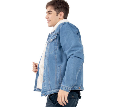 CHAMARRA PARA HOMBRE DENIM CON FORRO BORREGA QUARRY