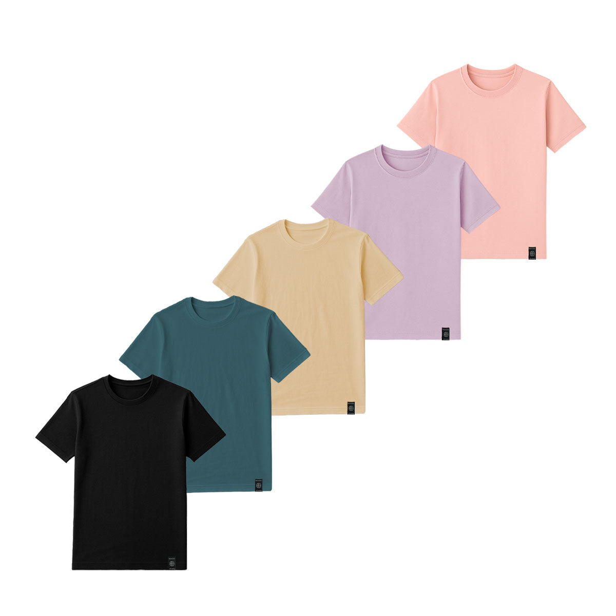 PACK 5 PLAYERAS MANGA CORTA SLIM FIT BÁSICA