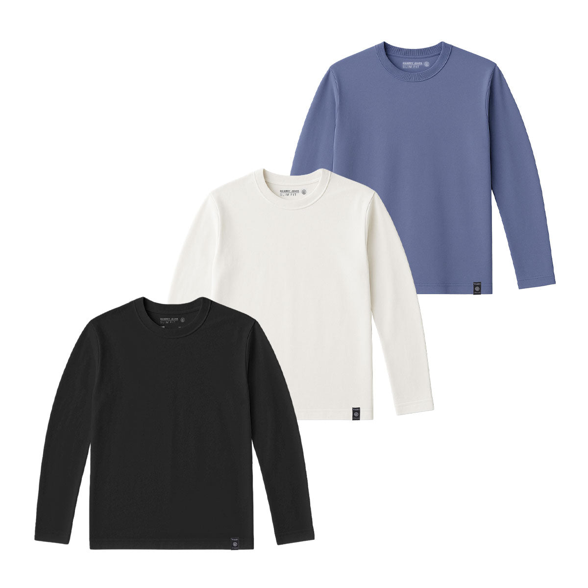 PACK 3 PLAYERAS BÁSICAS MANGA LARGA
