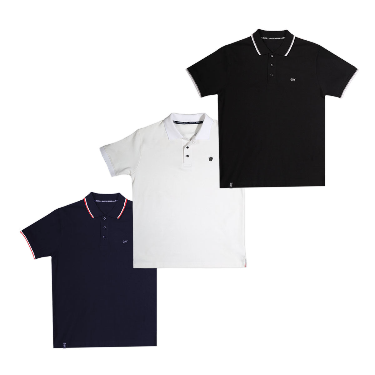SET 3 PLAYERAS CUELLO POLO LISA SLIM FIT