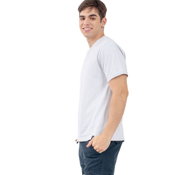 PLAYERA PARA HOMBRE HENLEY MANGA CORTA LISA C/BOTONES QUARRY