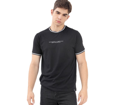 PLAYERA PARA HOMBRE CON RAYAS CONTRASTE EN CUELLO Y PUÑOS QUARRY