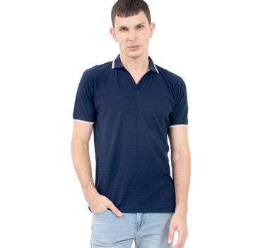 PLAYERA PARA HOMBRE CUELLO POLO CON CONTRASTE SLIM FIT QUARRY