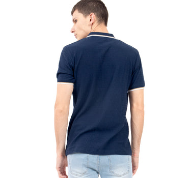 PLAYERA PARA HOMBRE CUELLO POLO CON CONTRASTE SLIM FIT QUARRY