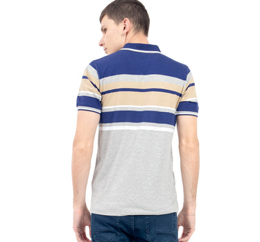 PLAYERA PARA HOMBRE CUELLO POLO JACQUARD CON RAYAS Y BOTONES QUARRY