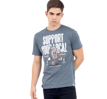 PLAYERA PARA HOMBRE ESTAMPADO SUPPORT YOUR LOCAL QUARRY