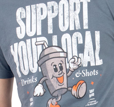 PLAYERA PARA HOMBRE ESTAMPADO SUPPORT YOUR LOCAL QUARRY