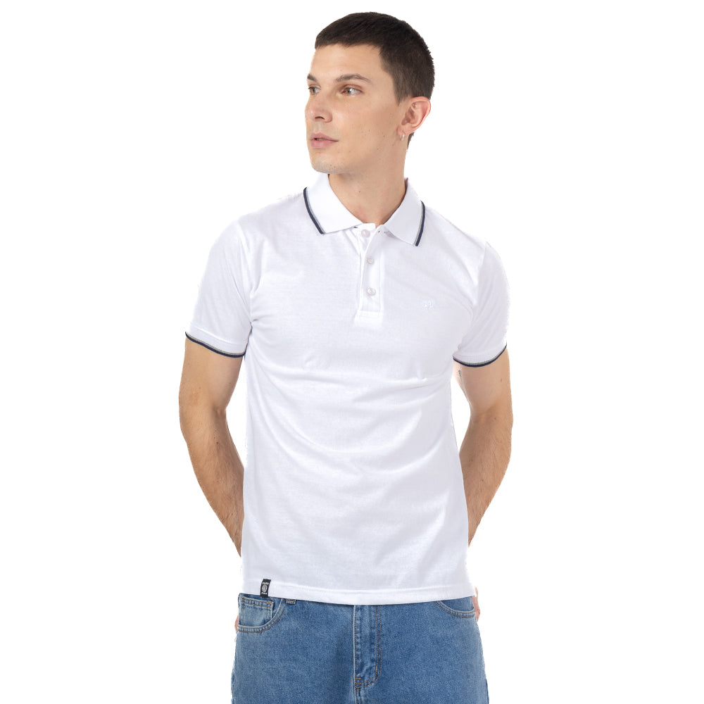PLAYERA POLO BÁSICA ESTILO DEPORTIVA CON ESTAMPADO QJ
