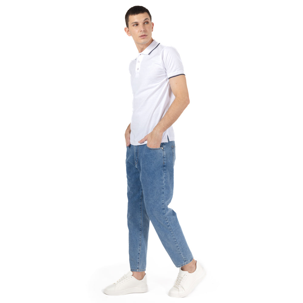 PLAYERA POLO BÁSICA ESTILO DEPORTIVA CON ESTAMPADO QJ