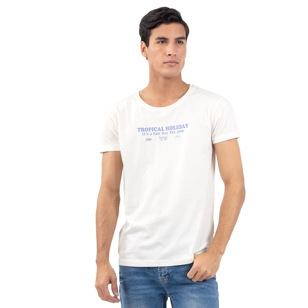 PLAYERA LONG FIT ESTAMPADO TROPICAL HOLLIDAY