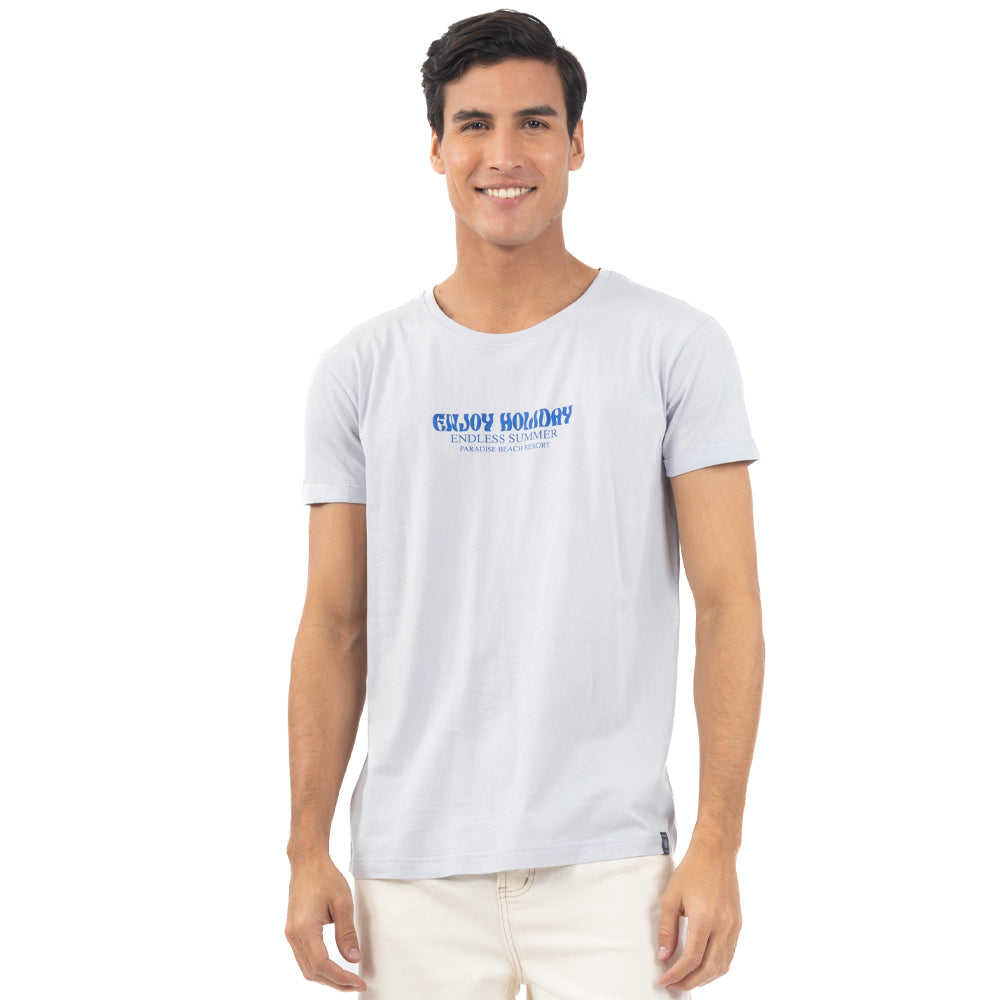 PLAYERA LONG FIT ESTAMPADA ENJOY HOLIDAY