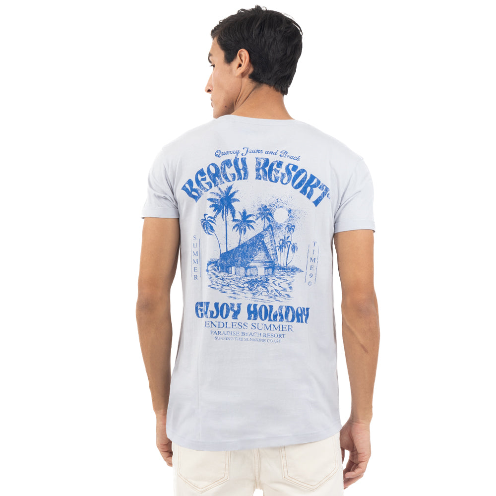 PLAYERA LONG FIT ESTAMPADA ENJOY HOLIDAY