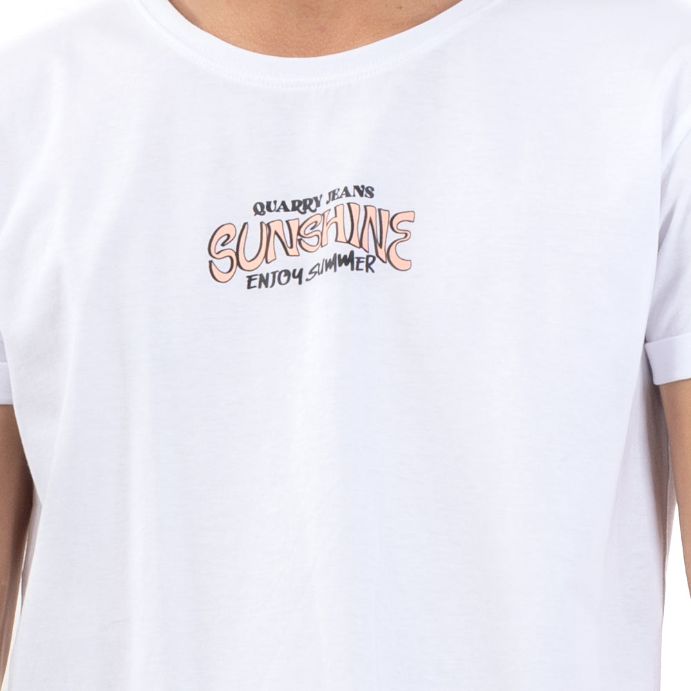 PLAYERA LONG FIT ESTAMPADA SUNSHINE