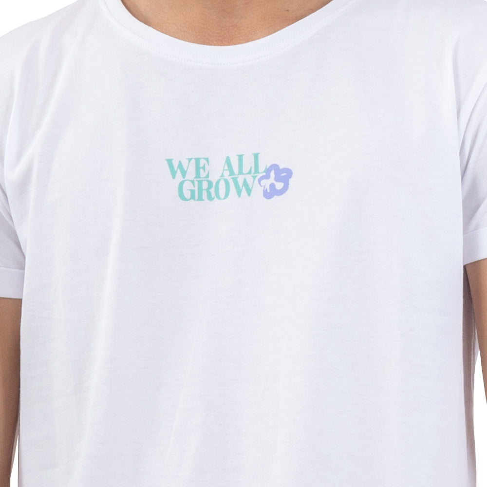 PLAYERA LONG FIT ESTAMPADA WE ALL GROW