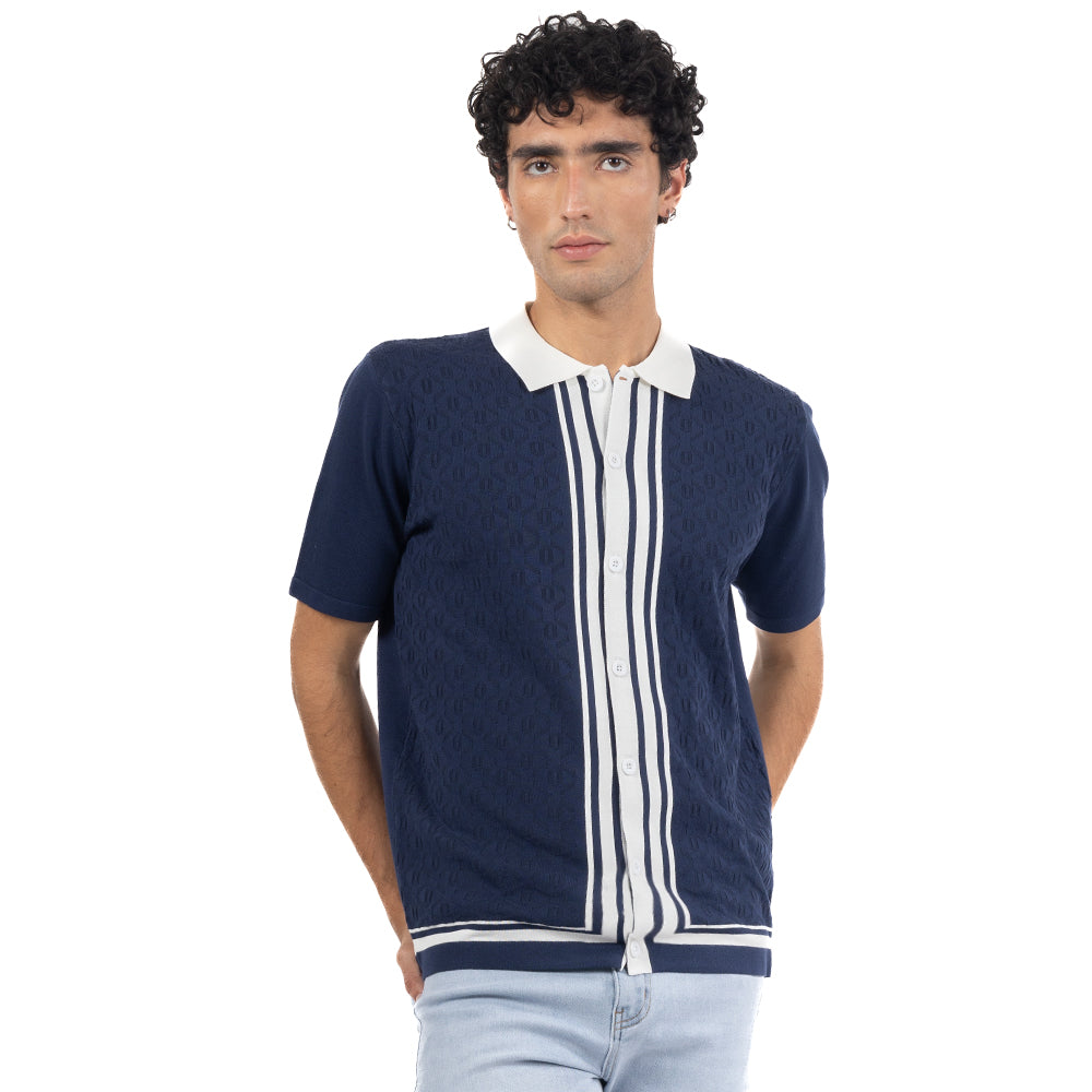 PLAYERA POLO DISEÑO VINTAGE CON BOTONES