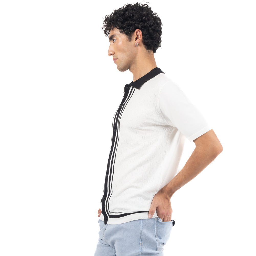PLAYERA POLO DISEÑO VINTAGE CON BOTONES
