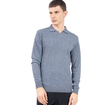 SUÉTER PARA HOMBRE CON CUELLO POLO AJUSTADO QUARRY