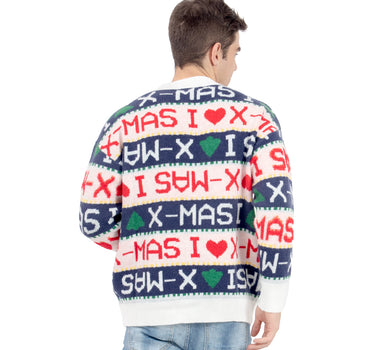 SUÉTER PARA HOMBRE NAVIDEÑO ESTAMPADO I LOVE X-MAS QUARRY