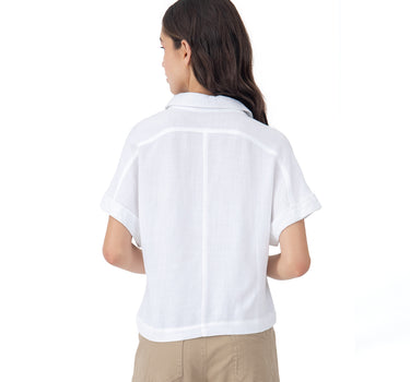 BLUSA OVERSIZE CON BOTONES PARA MUJER QUARRY