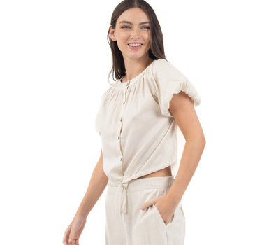 BLUSA LIGERA CON CUELLO MAO