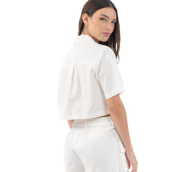BLUSA URBANA CAMISERA CON TAPAS FRONTALES
