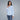 Blusa de Rayas con Puños Contrastantes para Mujer Quarry #color_azul-claro