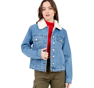 CHAMARRA PARA MUJER QUARRY DENIM CON SHERPA