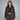 Chamarra Cropped con Cuello de Pelo para Mujer Quarry #color_café