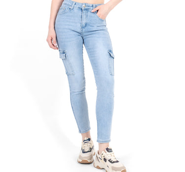 JEANS LADY CARGO DENIM LEÓN PANAMÁ PARA MUJER QUARRY