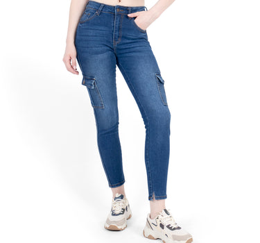 JEANS LADY CARGO DENIM LEÓN PANAMÁ PARA MUJER QUARRY