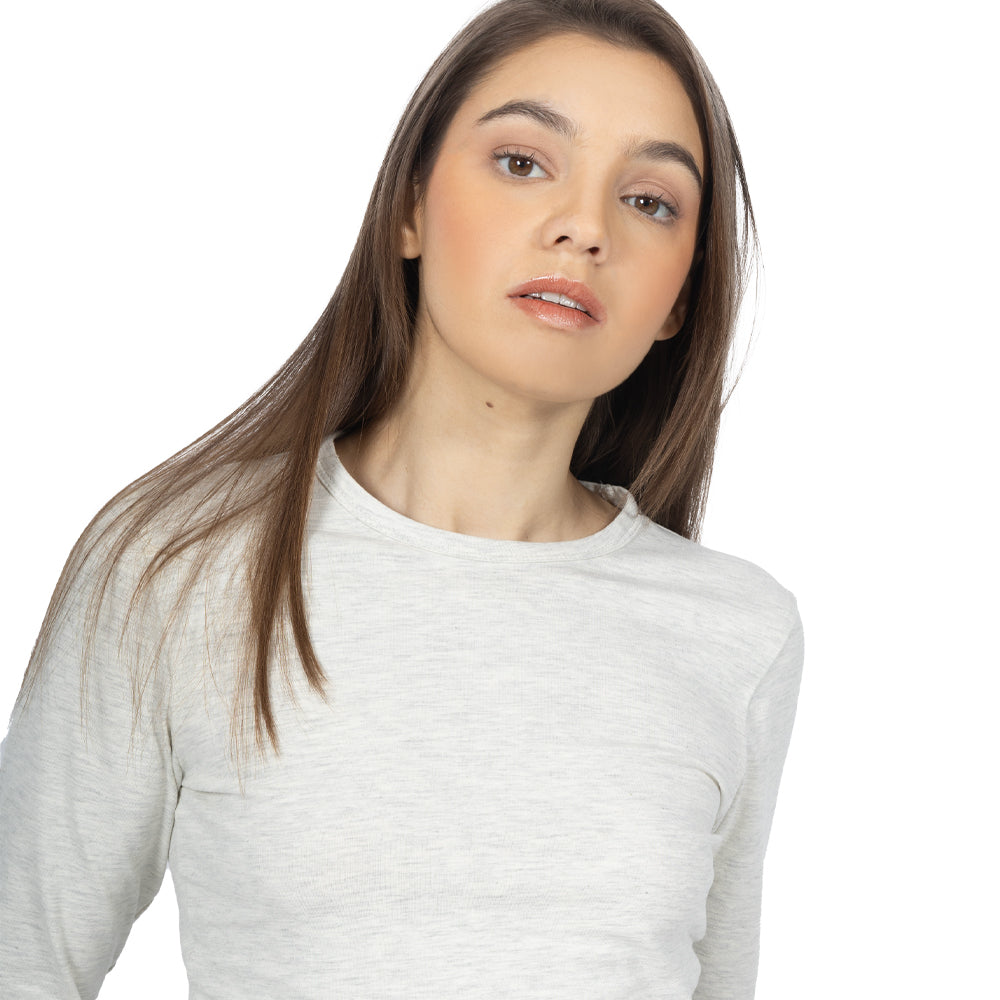 Playera Crop manga larga