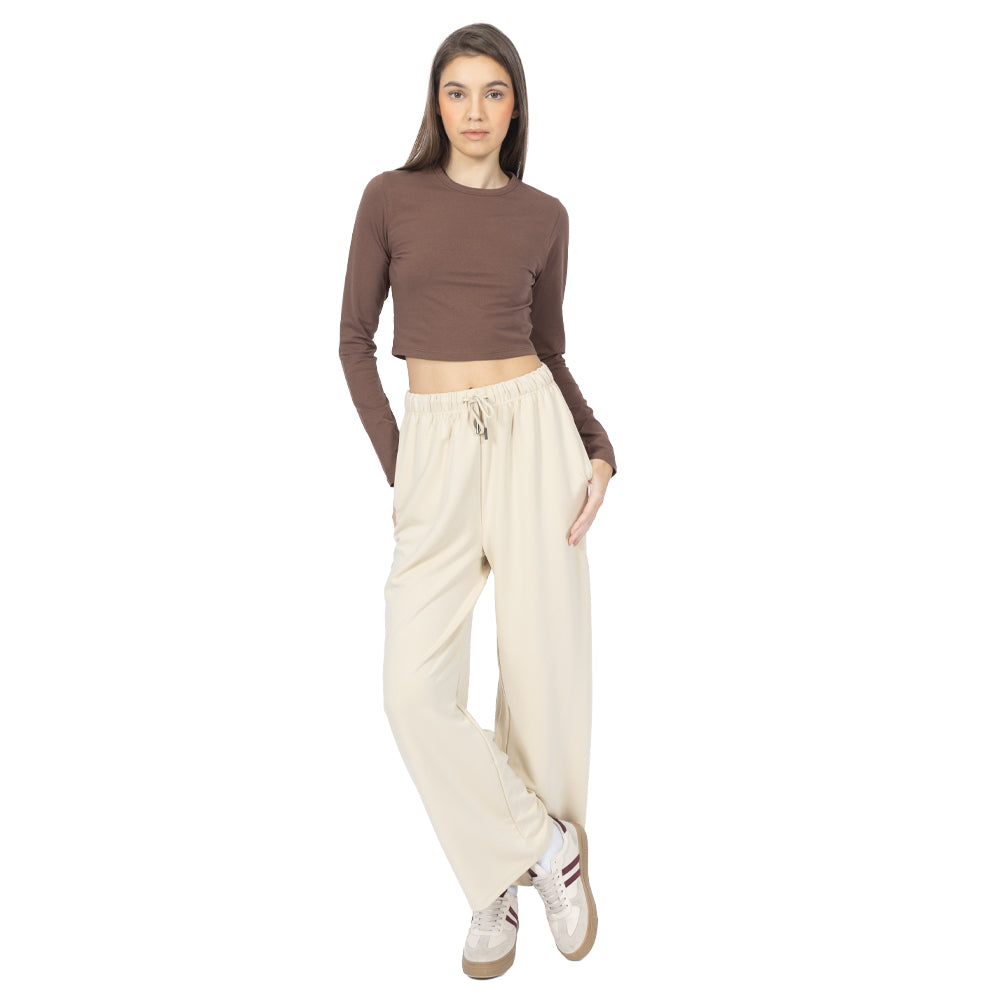 Playera Crop manga larga