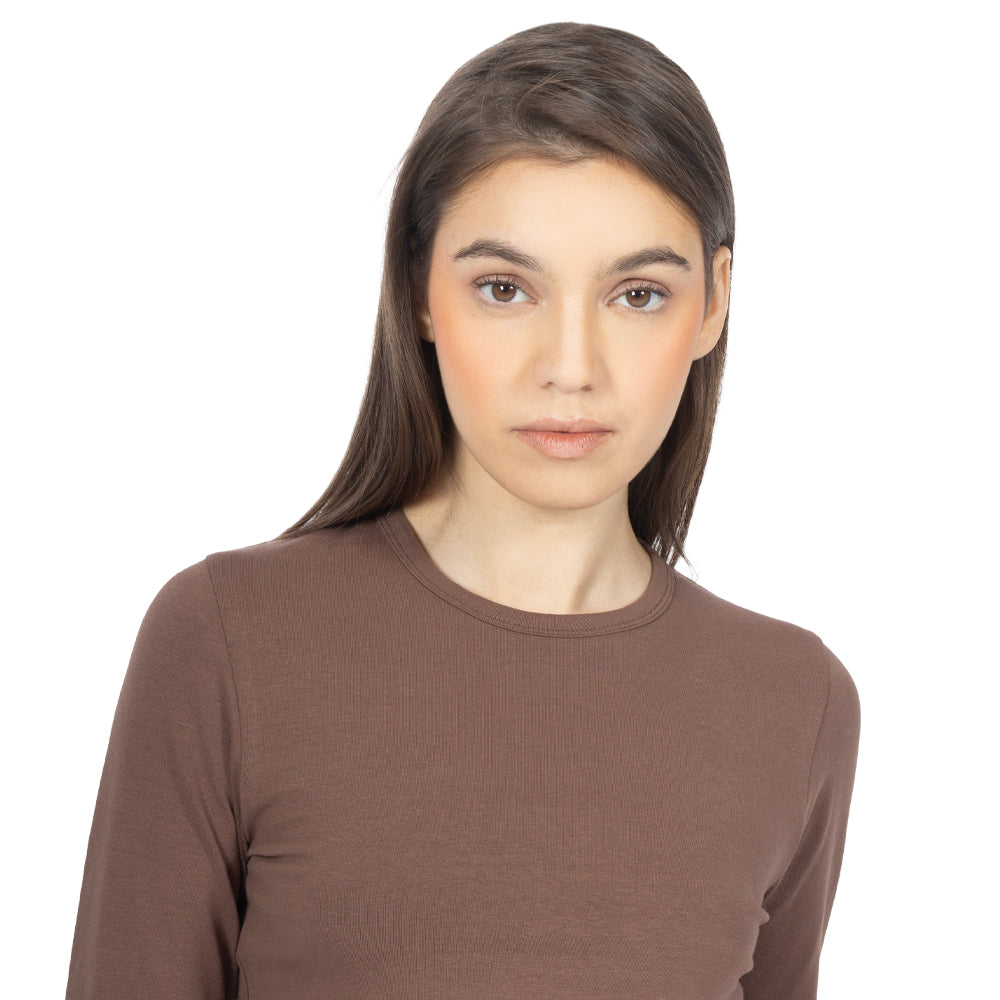 Playera Crop manga larga