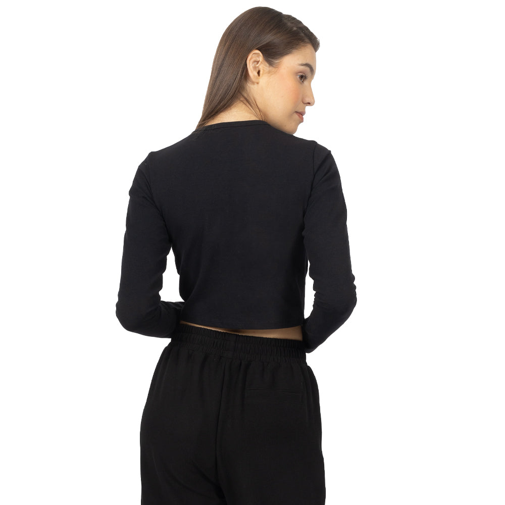 Playera Crop manga larga