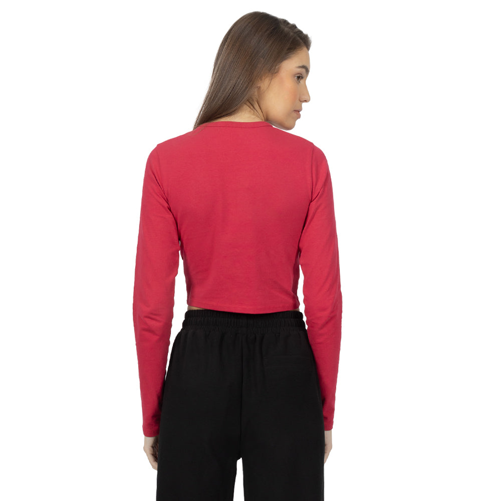 Playera Crop manga larga