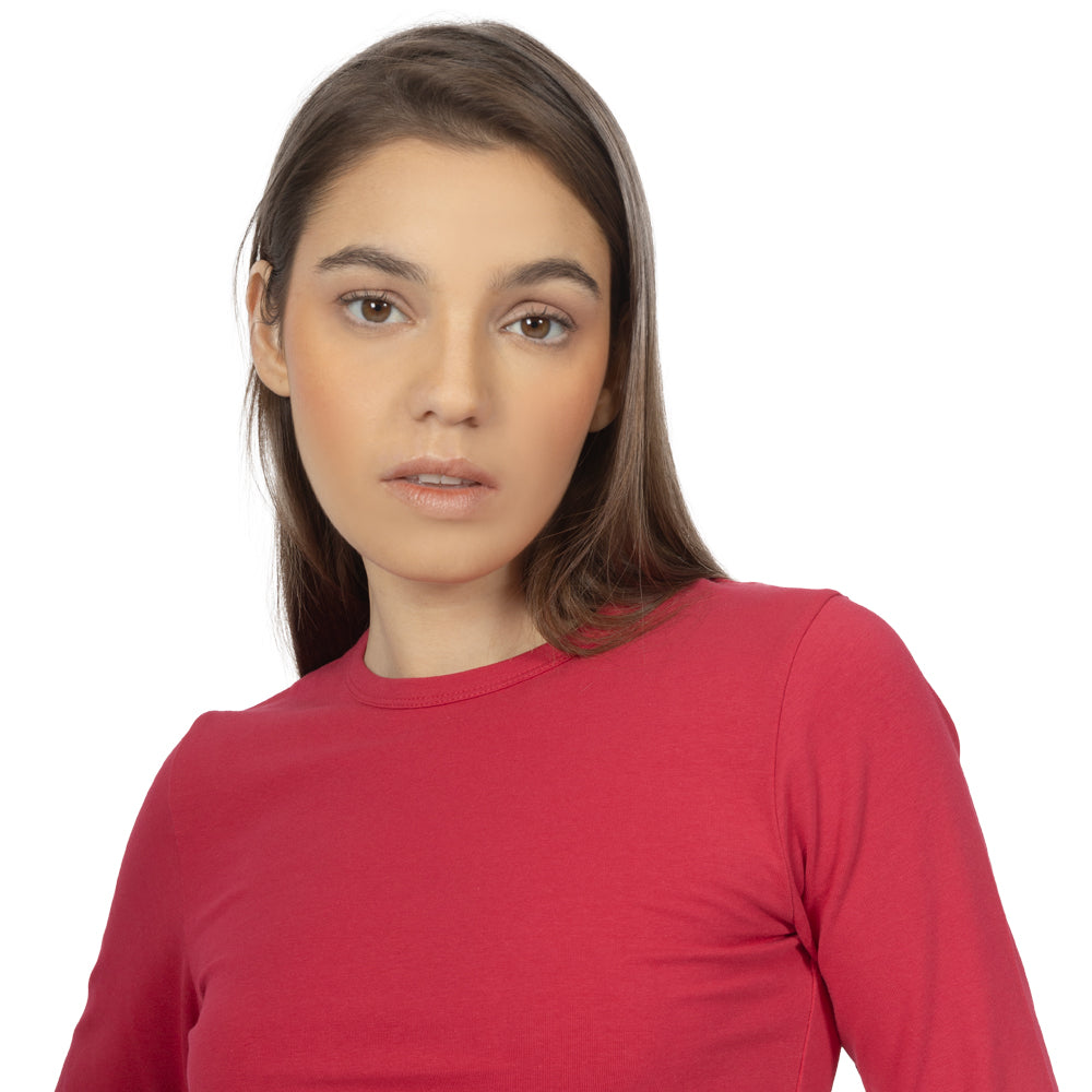 Playera Crop manga larga