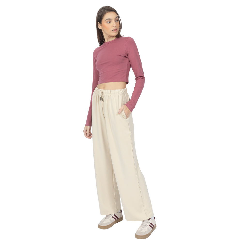 Playera Crop manga larga
