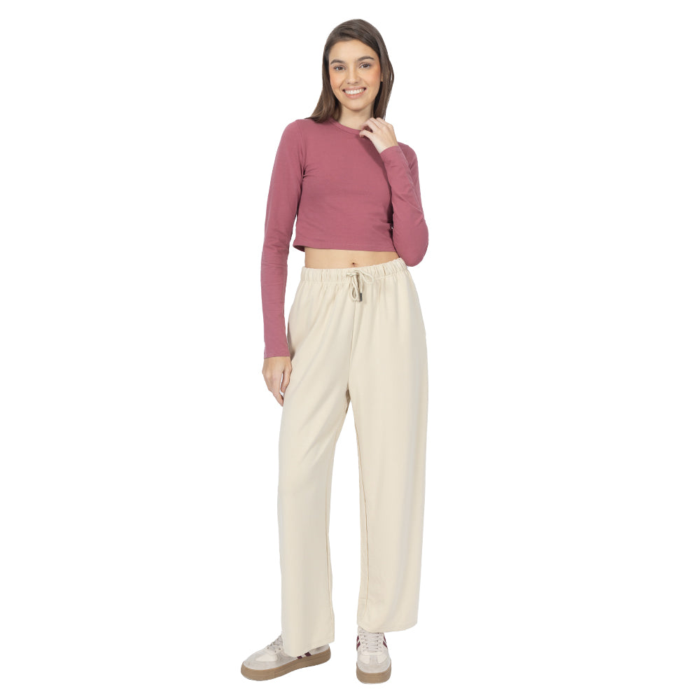 Playera Crop manga larga