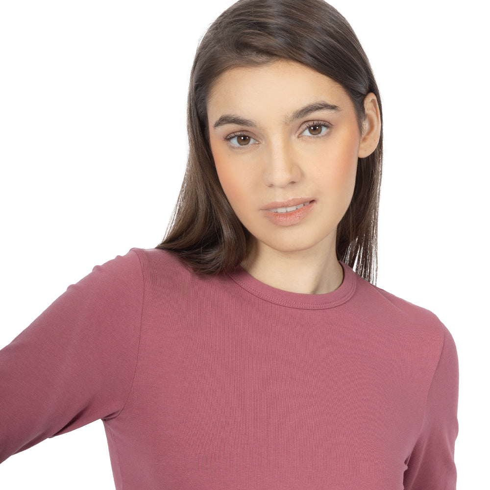 Playera Crop manga larga