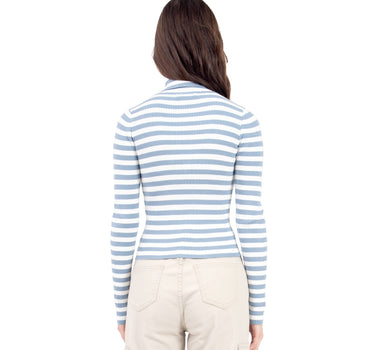 PLAYERA PARA MUJER QUARRY A RAYAS CON CUELLO ALTO