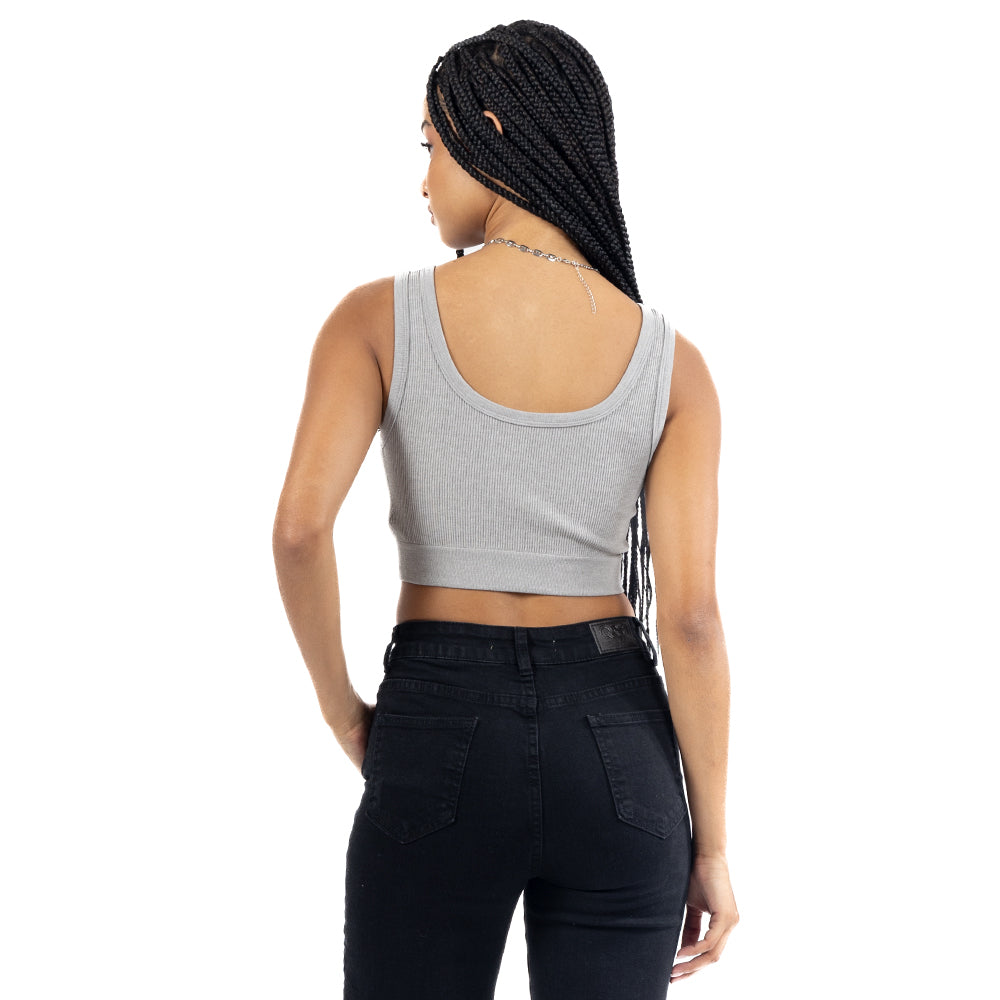 CROP TOP LISO CON TIRANTES